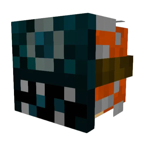 mikakor Minecraft avatar head, 3D render