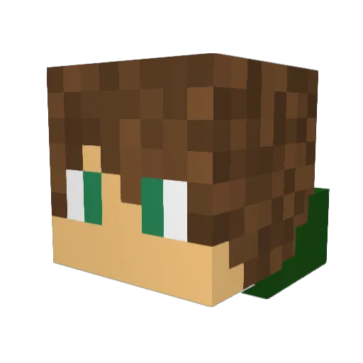 mikamika44 Minecraft avatar head, 3D render