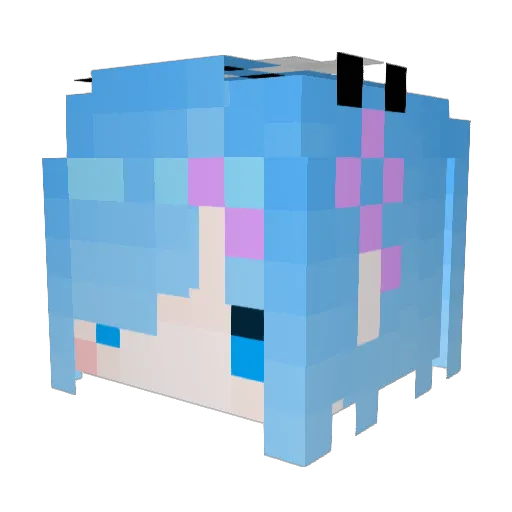 mikan2124 Minecraft avatar head, 3D render