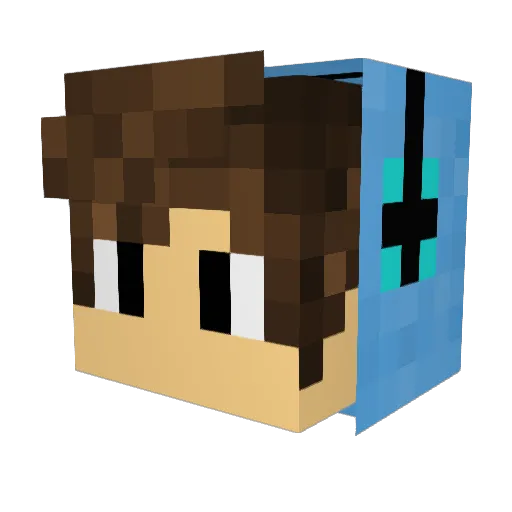 mikan357 Minecraft avatar head, 3D render