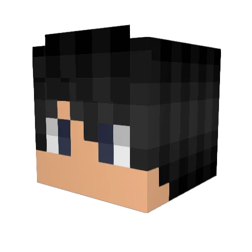 mikan417 Minecraft avatar head, 3D render
