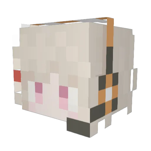 mikan857 Minecraft avatar head, 3D render
