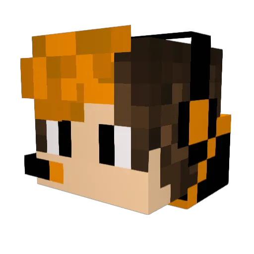 mikan_HCY Minecraft avatar head, 3D render
