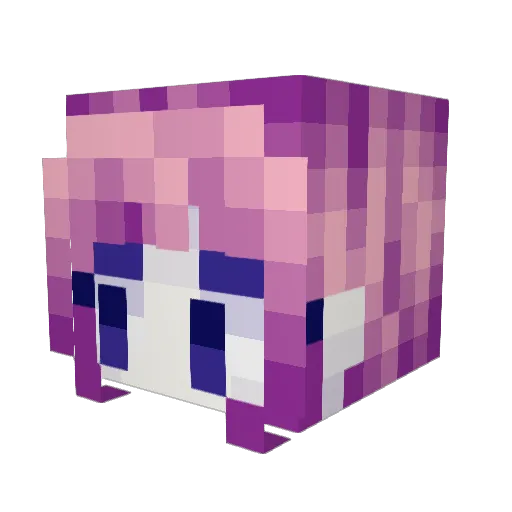 mikan_star Minecraft avatar head, 3D render