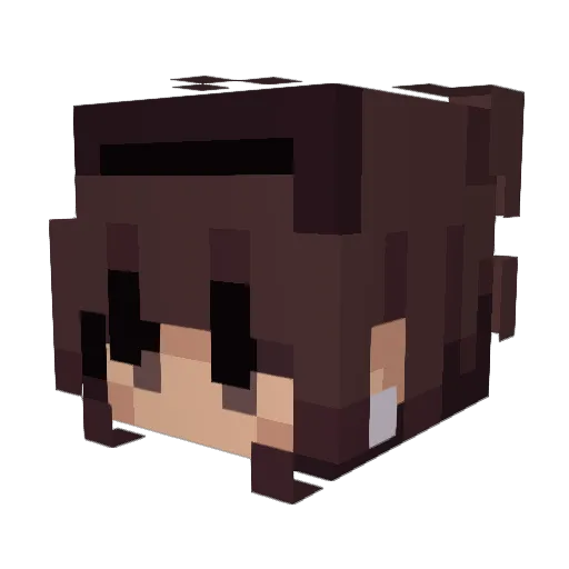 mikasatwice Minecraft avatar head, 3D render