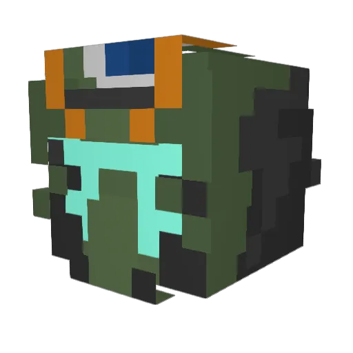 mikashiver Minecraft avatar head, 3D render