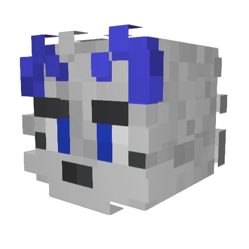 mikavall Minecraft avatar head, 3D render