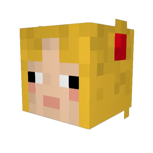 mikaylaPVC10 Minecraft avatar head, 3D render