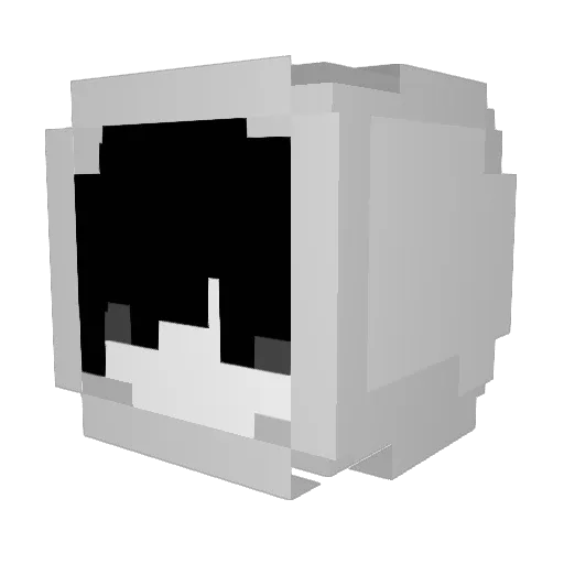 mikazitinho Minecraft avatar head, 3D render