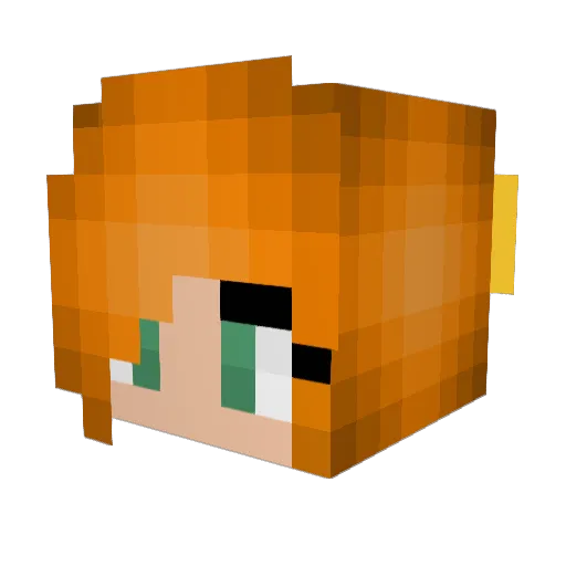 mikbest2312 Minecraft avatar head, 3D render