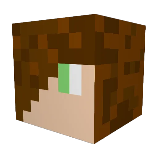 mikdor Minecraft avatar head, 3D render