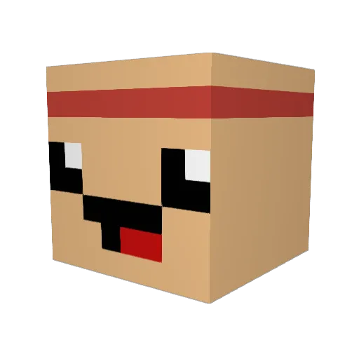 mike2seven Minecraft avatar head, 3D render