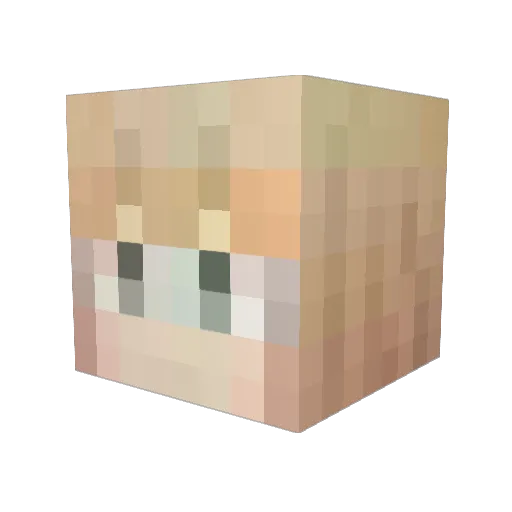 mikeNekONNU Minecraft avatar head, 3D render