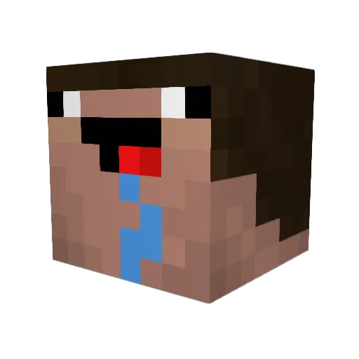 mike_klitoris69 Minecraft avatar head, 3D render