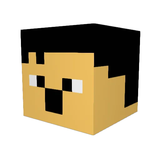 mikecozz Minecraft avatar head, 3D render