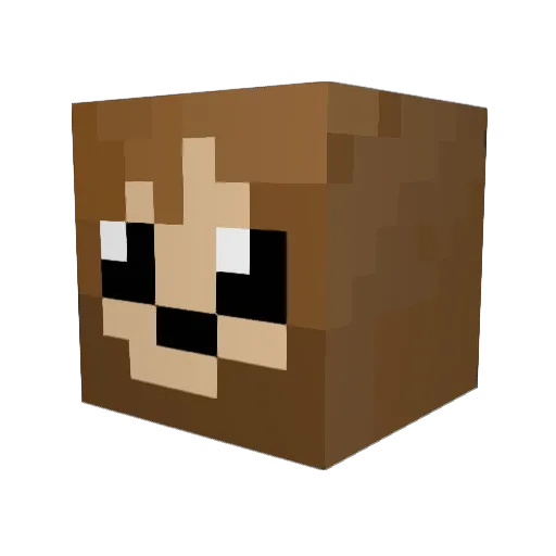 mikeealves Minecraft avatar head, 3D render