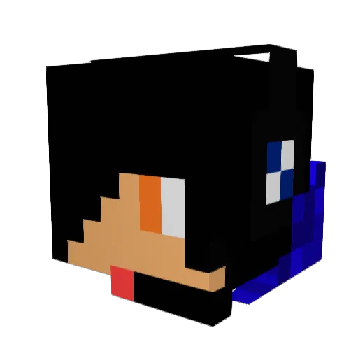 mikeelio Minecraft avatar head, 3D render