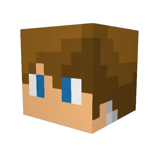 mikegrizzly Minecraft avatar head, 3D render