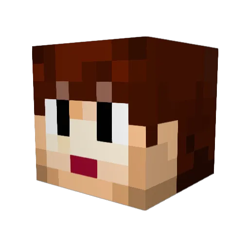 mikeko_ Minecraft avatar head, 3D render