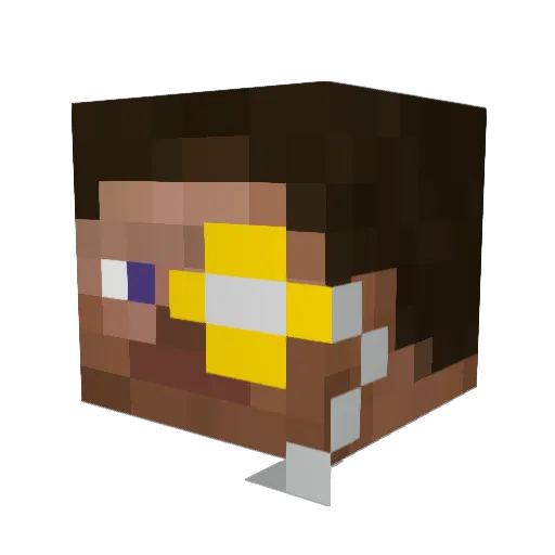 mikelinxj Minecraft avatar head, 3D render