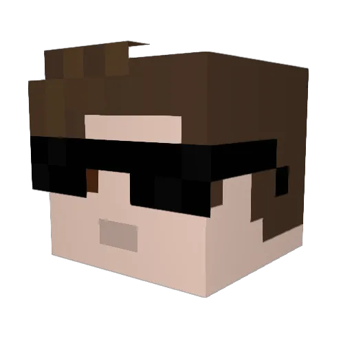 mikeliri Minecraft avatar head, 3D render