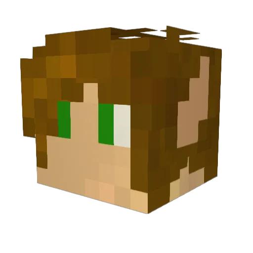 mikelovesdawn Minecraft avatar head, 3D render