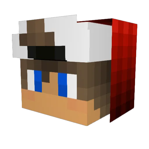mikelschoon Minecraft avatar head, 3D render