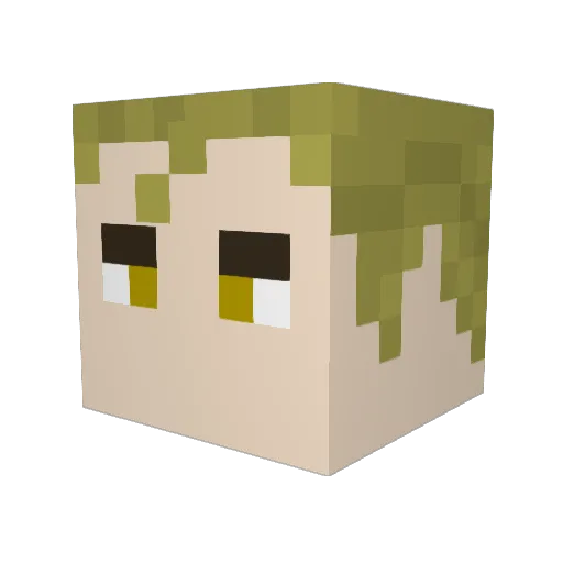 mikelv702 Minecraft avatar head, 3D render