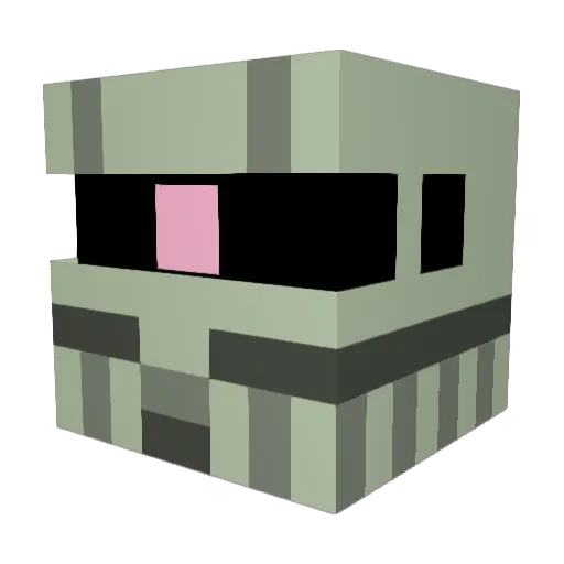 mikenuko Minecraft avatar head, 3D render