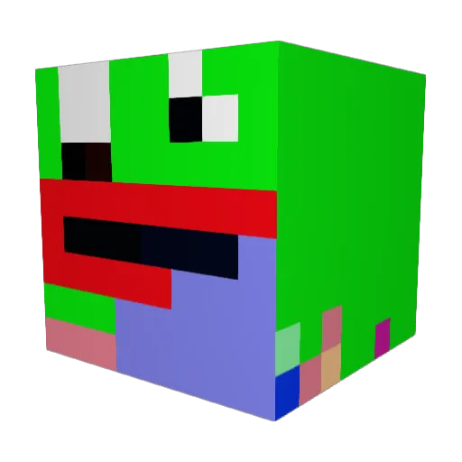 mikeoxlong3 Minecraft avatar head, 3D render
