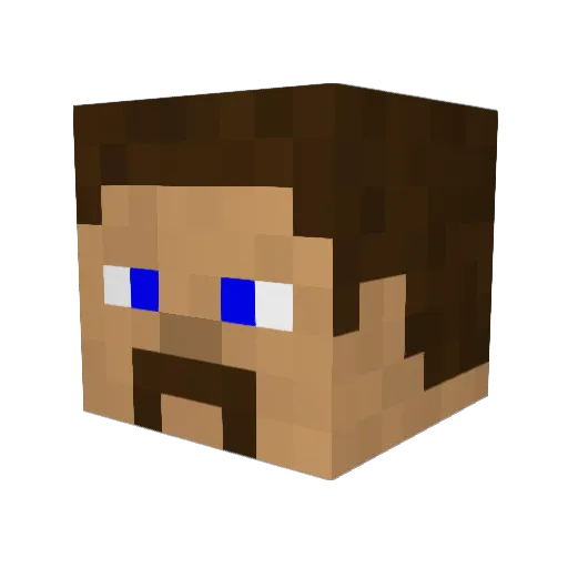 mikepoole Minecraft avatar head, 3D render