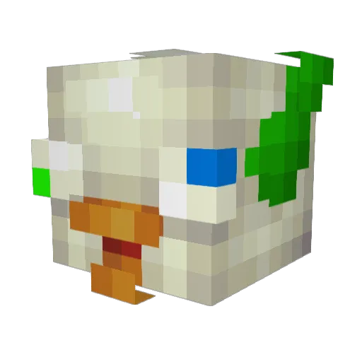 mikerspace Minecraft avatar head, 3D render