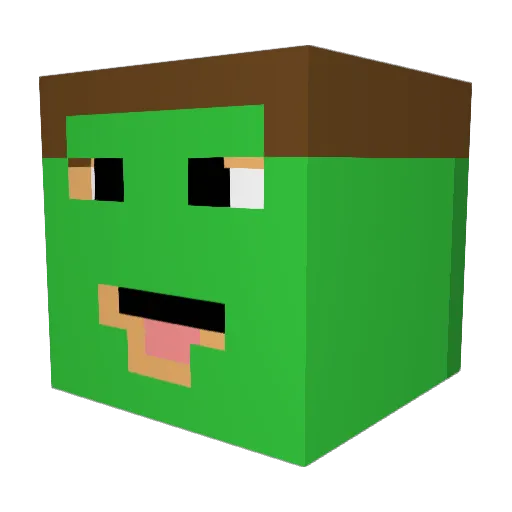 mikerunt Minecraft avatar head, 3D render