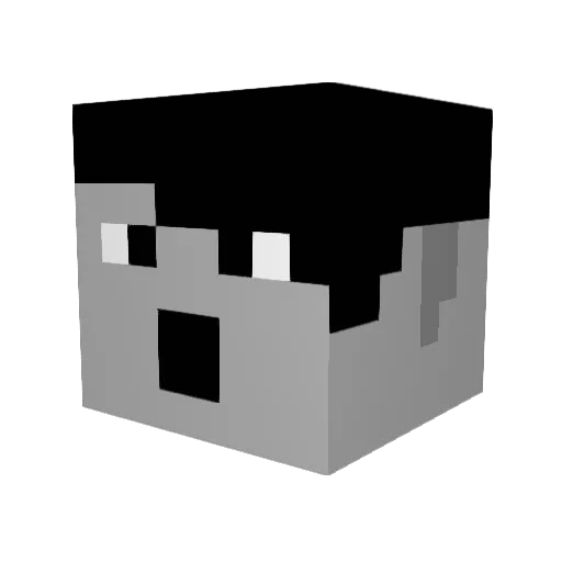 mikes_h Minecraft avatar head, 3D render