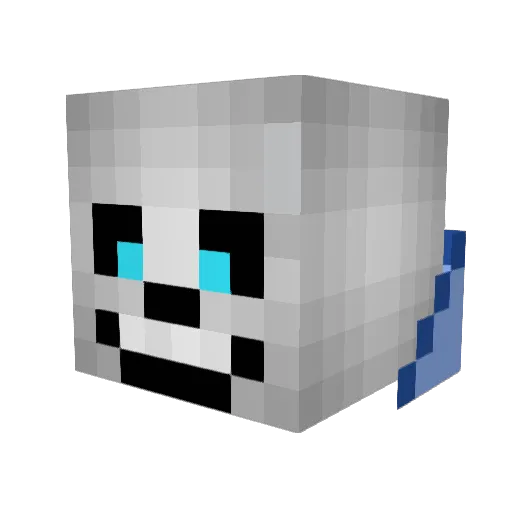 mikeskiffard Minecraft avatar head, 3D render