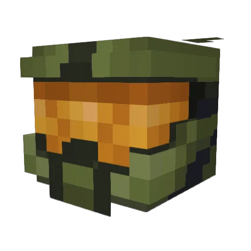 mikeswimm Minecraft avatar head, 3D render