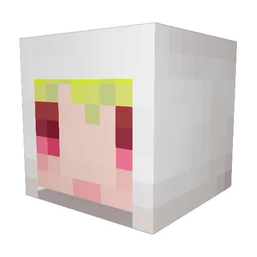 miketama Minecraft avatar head, 3D render
