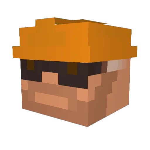 mikewalk Minecraft avatar head, 3D render