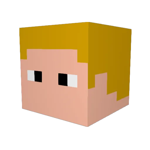 mikewalker11 Minecraft avatar head, 3D render