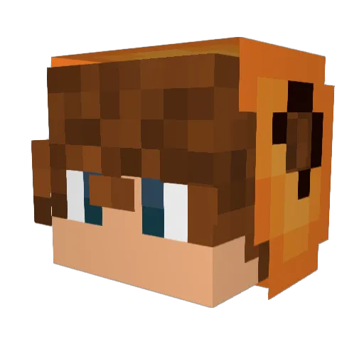 mikexparker Minecraft avatar head, 3D render