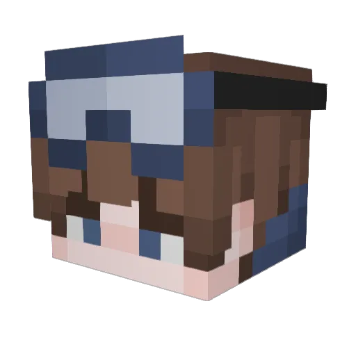 mikeygelernter Minecraft avatar head, 3D render