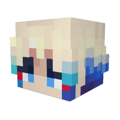 mikeygodlike Minecraft avatar head, 3D render