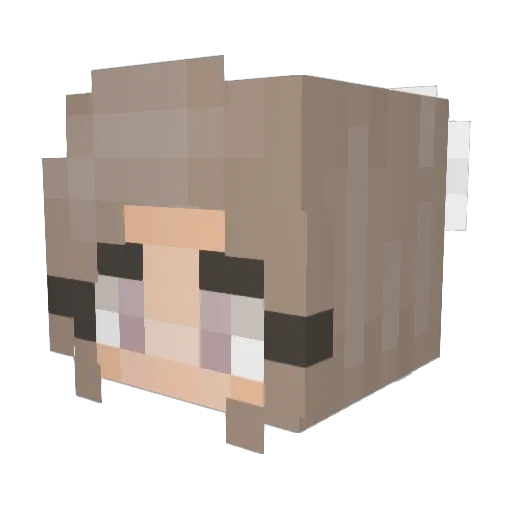mikeypauline Minecraft avatar head, 3D render