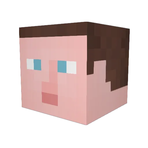 mikezuckerbig Minecraft avatar head, 3D render