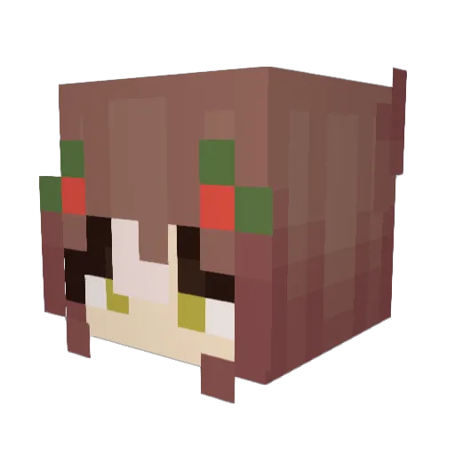 mikgazer Minecraft avatar head, 3D render