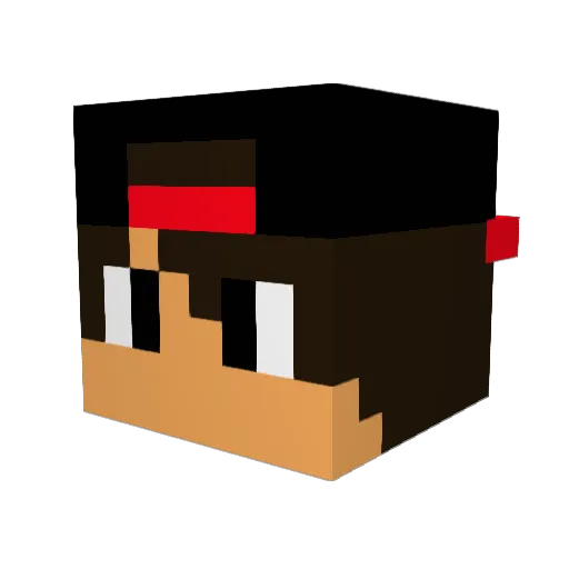 miki1102 Minecraft avatar head, 3D render