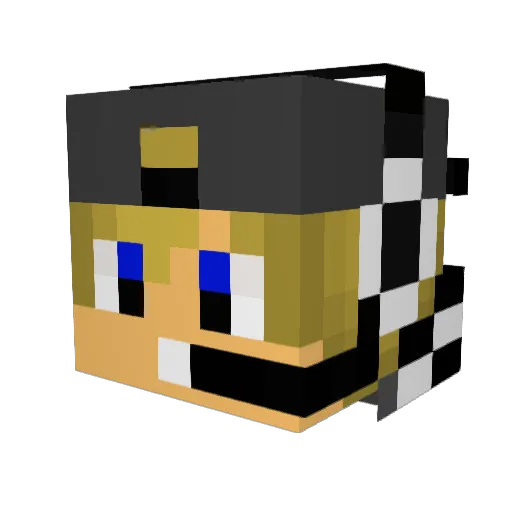 miki_is_king Minecraft avatar head, 3D render