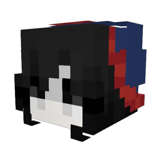 miki_kiki Minecraft avatar head, 3D render