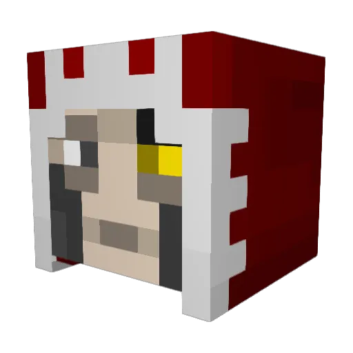 mikihisa123 Minecraft avatar head, 3D render