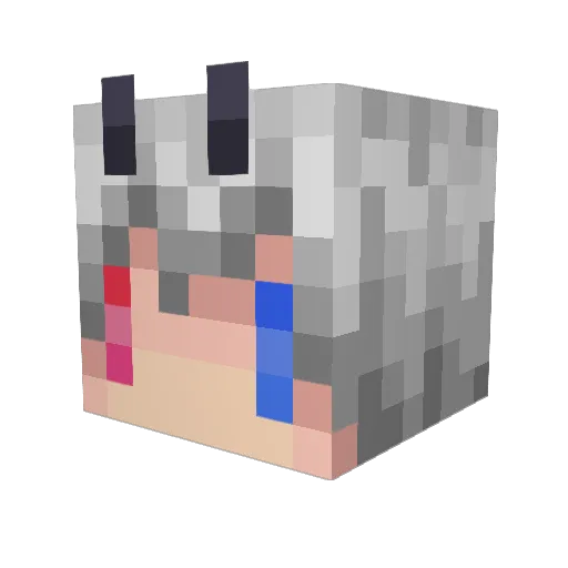 mikio777 Minecraft avatar head, 3D render